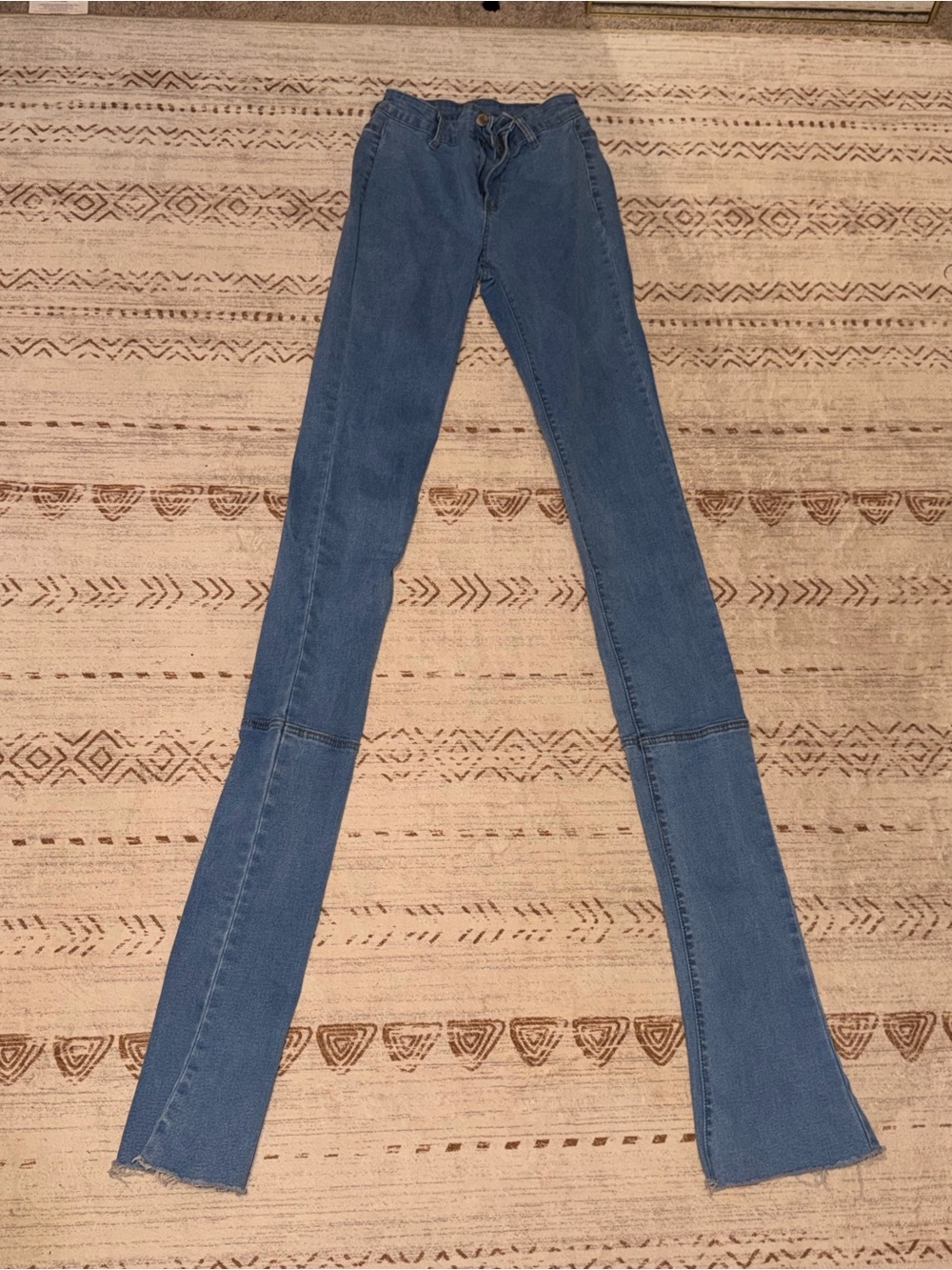 SHEIN Tall Stacked Flare Jeans Medium Wash Size M